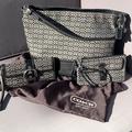 Coach Bags | 3 Piece Coach Set: Tote, Wallet, Wristlet | Color: Black/White | Size: Os