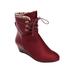 Extra Wide Width Women's The Nala Boot by Comfortview in Burgundy (Size 8 1/2 WW)