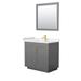 Wyndham Collection Miranda 36" Single Bathroom Vanity Set w/ Mirror Wood/Marble in Gray | 33.75 H x 36 W x 22 D in | Wayfair WCF292936SGGC2UNSM34