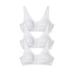 Plus Size Women's 3-Pack Front-Close Cotton Wireless Bra by Comfort Choice in White Pack (Size 46 D)