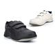 Mens Wide Fit Trainers Mens Coated Leather Trainers Mens Touch Fastening Trainers Mens Trainers Mens Wide Fit Shoes Sizes 7-14 Size 13 Size 14 Black/White 13 UK