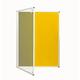 Yellow Fully Fire Retardant Lockable Notice Board [2 Locks] - Tamperproof Display Board [14 Colours] [6 Sizes] 120cm x 90cm