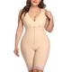 NonEcho Women Full Body Shapewear Open-Bust Underwear Waist Trainer Corset Seamless Slimming Bodysuit Butt Lifter Plus Size, Beige, 5X-Large