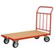 Heavy Duty Platform Truck 300kg, Steel Flatbed Trolley with Long Deck, Platform Trolley