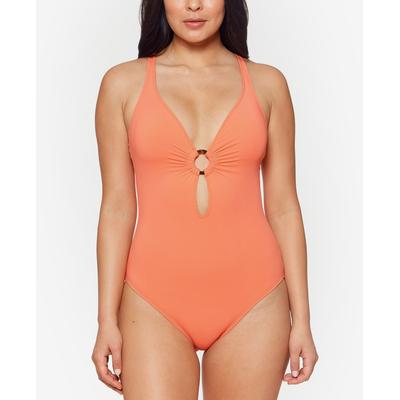 Bleu Rod Beattie Womens Off The Shoulder Banded Mio One Peiece Swimsuit