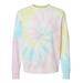 Independent Trading Co. PRM3500TD Midweight Tie-Dyed Sweatshirt in Tie Dye Sunset Swirl size XL | Ringspun Cotton