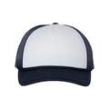 Richardson 213 Low Pro Foamie Trucker Cap in White/Navy Blue/Navy Blue | Polyester