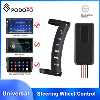 PodoNuremberg-Télécommande universelle multifonction au volant pour Android 2DIN radio lecteur