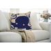 Liora Manne Frontporch Octopus Indoor/Outdoor Pillow Navy 18" Square