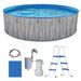 Blue Wave Capri 12-foot Round Steel Wall Swimming Pool Set - 12-ft round