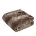 Beautyrest Zuri Faux Fur Heated Wrap w/ Built-in Controller Faux Fur in Brown | 50 W in | Wayfair BR54-2783