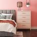 CosmoLiving by Cosmopolitan Westerleigh 4 Drawer 29.68" W Chest Wood in Pink | 41.61 H x 29.68 W x 19.72 D in | Wayfair 3640350COMS