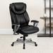 Inbox Zero Oliverson Big & Tall Executive Swivel Office Chair w/ Adjustable Arms Upholstered in Black | 48.5 H x 30 W x 30 D in | Wayfair