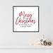 The Holiday Aisle® Merry Christmas to All Script - Floater Frame Textual Art on Canvas Canvas | 22 H x 22 W x 1.875 D in | Wayfair