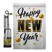 Ornament Collection Happy New Year 2-Sided Polyester 19 x 13 in. Flag Set in Gray | 18.5 H x 13 W in | Wayfair OC-NE-GS-192295-IP-BO-D-US20-OC