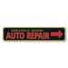 Lizton Sign Shop, Inc Garage Auto Repair Custom Aluminum Sign Metal in Blue/Gray/Red | 4 H x 18 W x 0.04 D in | Wayfair 1533-A418