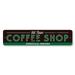 Lizton Sign Shop, Inc Old Town Coffee Shop Custom Aluminum Sign Metal in Brown/Gray/Green | 6 H x 24 W x 0.06 D in | Wayfair 1593-A624