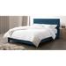 Red Barrel Studio® Achilles Platform Bed Upholstered/Polyester in Blue | 43 H x 81 W x 87 D in | Wayfair A1551BD71B68485A8176E51215B1052A