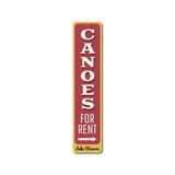 Lizton Sign Shop, Inc Canoes For Rent Arrow Vertical Custom Aluminum Sign Metal in Gray/Red/White | 4 H x 18 W x 0.04 D in | Wayfair 2290-A418