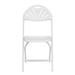 Inbox Zero 650 lb. Rated Fan Back Folding Chair for Commercial Use & Events Plastic/Resin in White, Size 35.0 H x 17.5 W x 21.25 D in | Wayfair