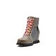 SOREL Women's Joan of Arctic Wedge III Lexie Boot — Quarry, Black — Waterproof Leather Wedge Boots — Size 5