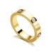 Anthropologie Jewelry | Cz Simulated Diamonds Steel Band Ring New. | Color: Gold | Size: Various