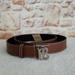 Burberry Accessories | New Burberry Tb Leather Belt | Color: Brown/Gold | Size: 44