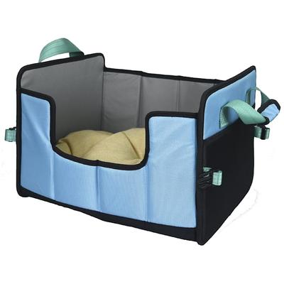 Pet Life Blue 'Travel-Nest' Folding Travel Cat and Dog Bed, 23.6" L X 17.7" W