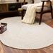 Gray/White 60 x 0.5 in Area Rug - Rosalind Wheeler Etherton Farmhouse Handmade Braided Light Gray Reversible Area Rug | 60 W x 0.5 D in | Wayfair