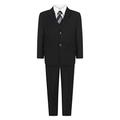 Cocktail Italian Design All in One Boys Suits 5 Piece Formal Wedding Complete Set Colour: Black 255 Size: 13 Years