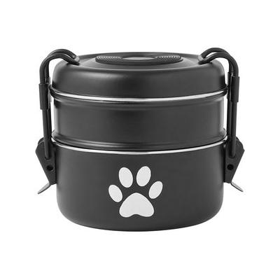 Frisco Travel Stainless Steel Dog & Cat Bowl, Black, Small