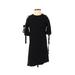 H&M Casual Dress - Sweater Dress: Black Dresses - Women's Size 2