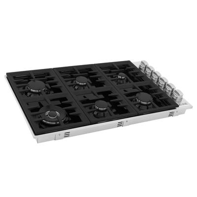 ZLINE 36 in. Dropin Cooktop with 6 Gas Burners and Black Porcelain Top (RC36-PBT) - ZLINE Kitchen and Bath RC36-PBT