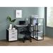 Zaidin V-Shaped Metal Accent Computer Desk Writing Desk, Black Finish