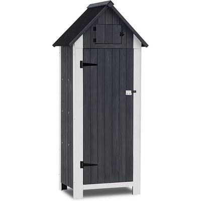 MCombo Outdoor Storage Cabinet Tool Shed (30.3"L X 21.3W" X 70.5H), Wooden 0770 - N/A