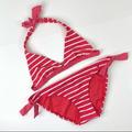 American Eagle Outfitters Swim | American Eagle Pink And White Stripped Swim Top S | Color: Pink/White | Size: S