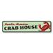 Lizton Sign Shop, Inc Fresh Crab Caught Daily Aluminum Sign Metal in Black/Gray/Green | 4 H x 18 W x 0.04 D in | Wayfair 1321-A418