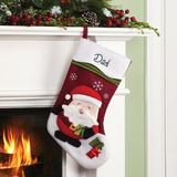 The Holiday Aisle® Santa Claus Snowcap w/ Custom Name Stocking Polyester in Red/White | 18 H x 11 W in | Wayfair FC84CF742BBB4D2FB370534A2F255124