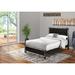 Rosdorf Park Centralhatchee Tufted Standard Bed Upholstered/Faux leather in Black | 54.9 H x 63 W x 84.72 D in | Wayfair