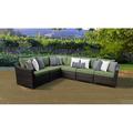 River Brook 6 Piece Outdoor Wicker Patio Furniture Set 06v Wicker/Rattan in Brown kathy ireland Homes & Gardens by TK Classics | Wayfair