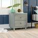 Breakwater Bay Sadie 2 Drawer Nightstand Wood in Gray | 26 H x 22 W x 22 D in | Wayfair BKWT2713 40777288