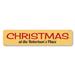 Lizton Sign Shop, Inc Christmas Place Custom Aluminum Sign Metal in Gray/Red/Yellow | 6 H x 24 W x 0.06 D in | Wayfair 1492-A624