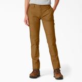 Dickies Women's Flex DuraTech Straight Fit Pants - Brown Duck Size 10 (FD085)
