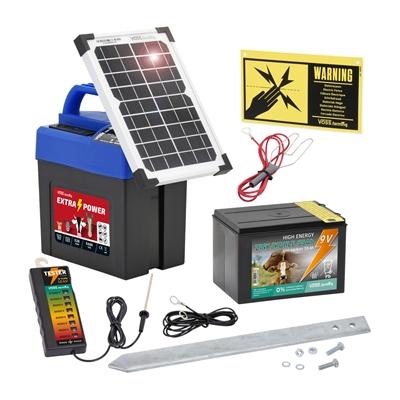9V VOSS.farming Weidezaungerät "Extra Power 9V SOLAR" inkl. Batterie + Zaunprüfer Image
