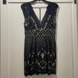 Free People Dresses | Black And Tan Free People Mini Dress | Color: Black/Cream | Size: 4