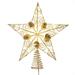 Kurt Adler 11.75-Inch 30-Light Fairy Light Gold Star Tree Topper