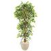 63" Elegant Ficus Artificial Tree in Sandstone Planter - 25"D x 27"W x 63"H