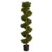 5' Boxwood Spiral Topiary Artificial Tree (Indoor/Outdoor) - 5 Ft.