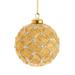 Kurt Adler 80MM Gold Lattice Glass Ball Ornaments, 6-Piece Set