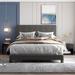 Nestfair Queen Size Upholstered Platform Bed with Tufted Headboard